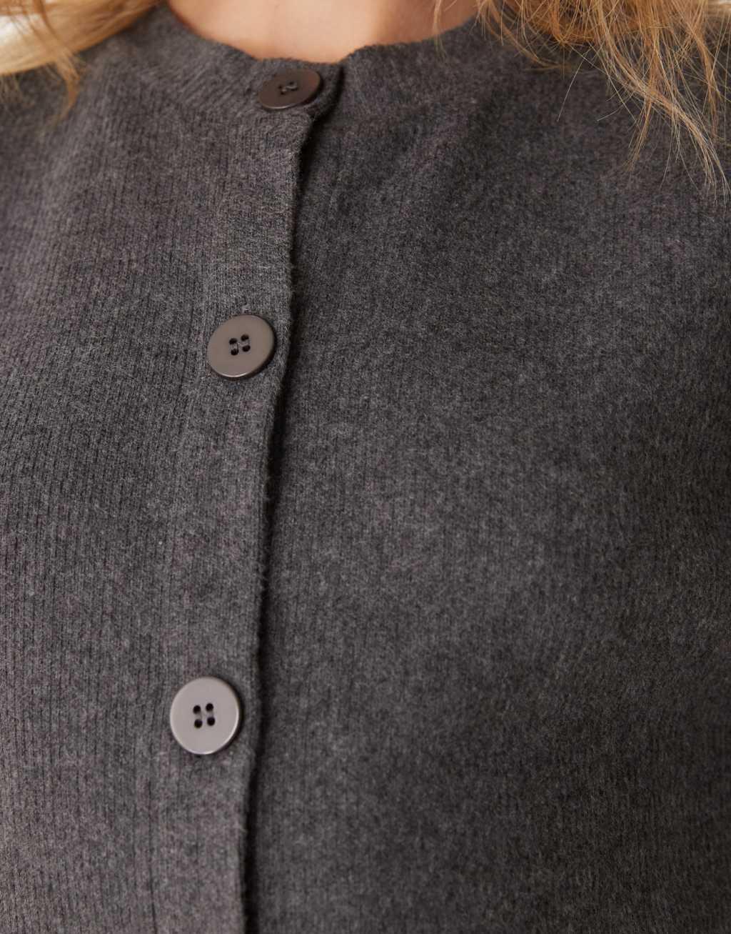 ASOS DESIGN longline supersoft cardigan in gray heather - part of a set Product Image