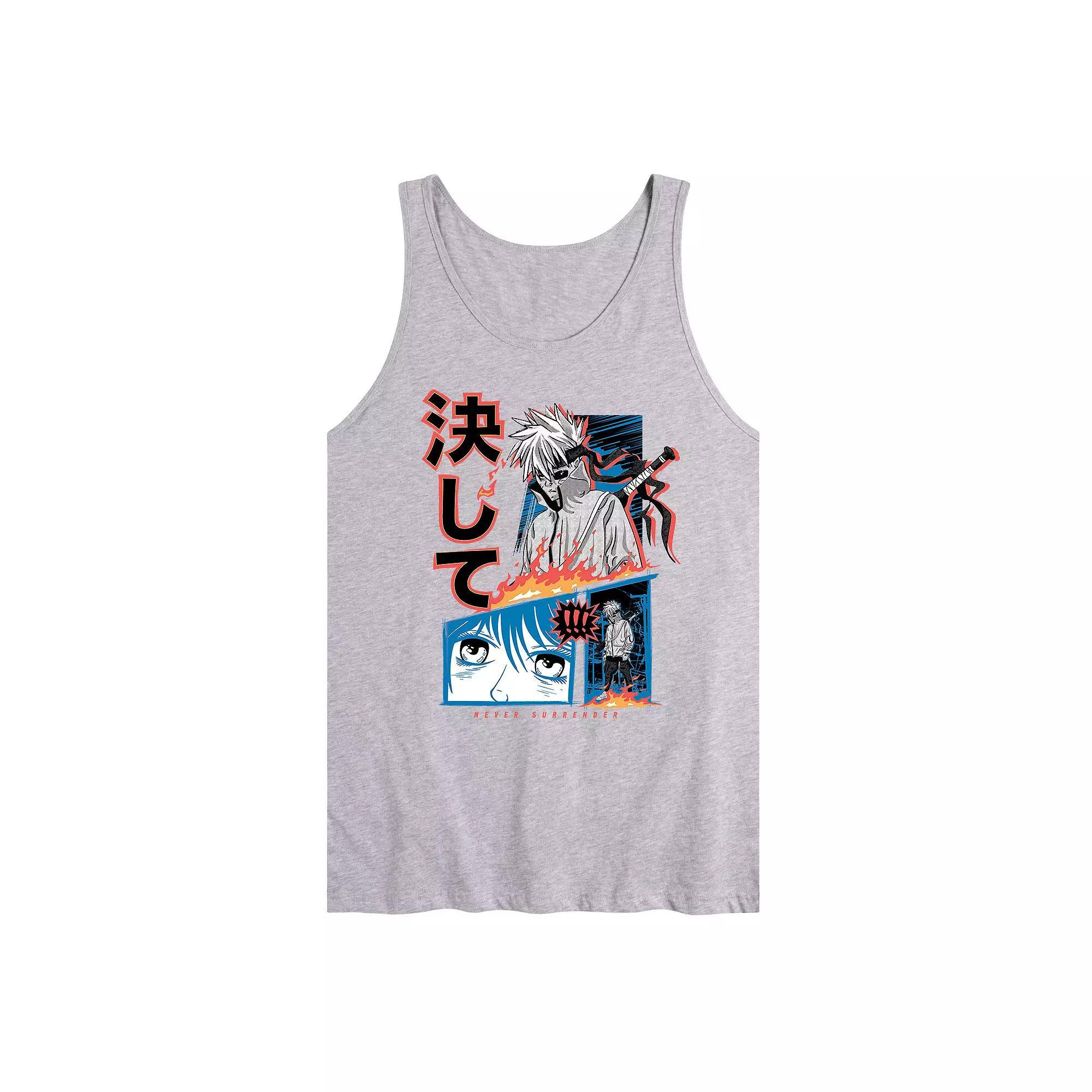 Mens Anime Never Surrender Tank Top Product Image