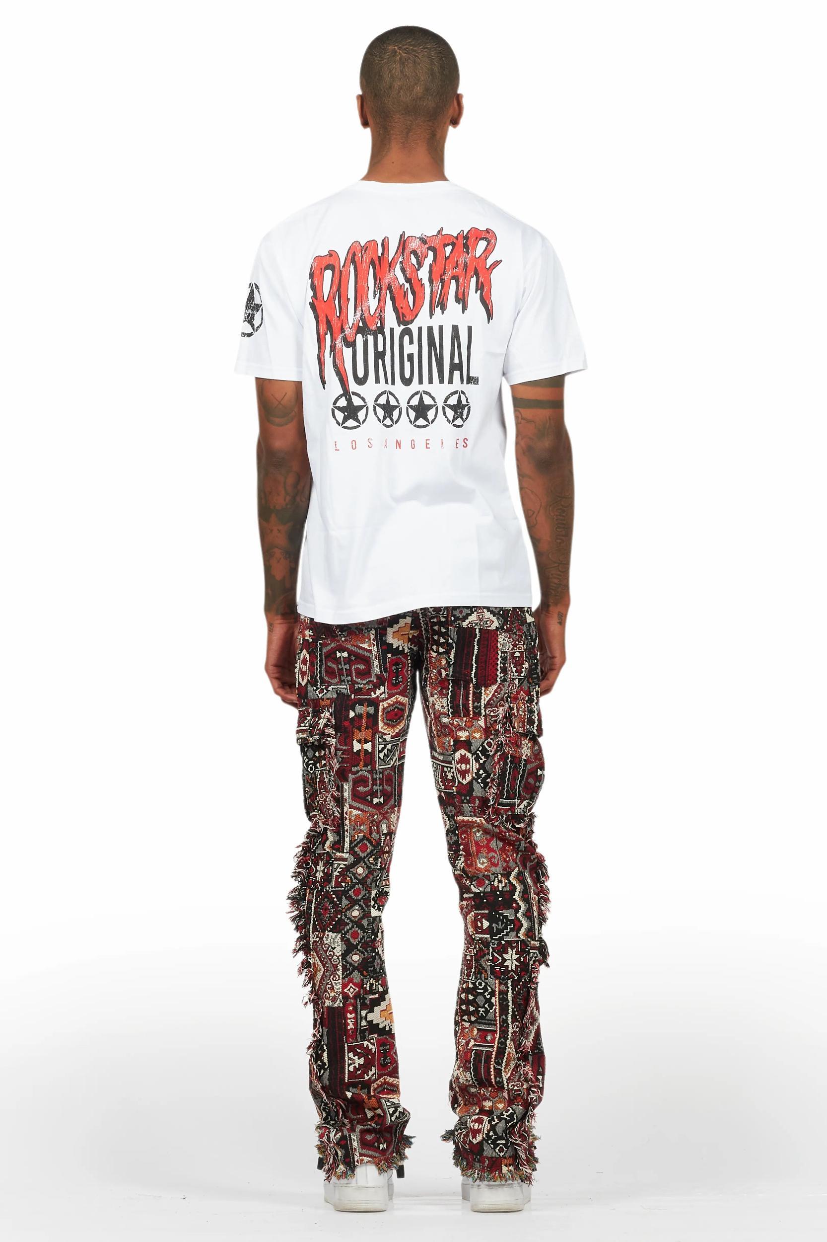 Wizzurd White/Red T-Shirt/Tapestry Jean Bundle Male Product Image