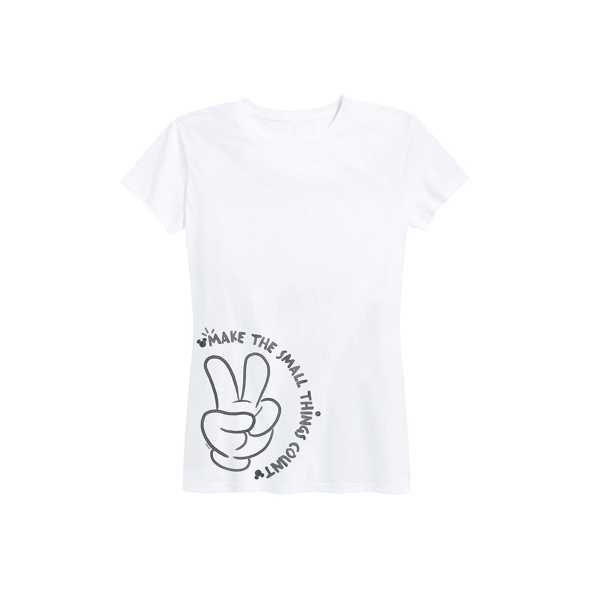 Disneys Mickey Mouse Womens The Small Things Count Graphic Tee Product Image