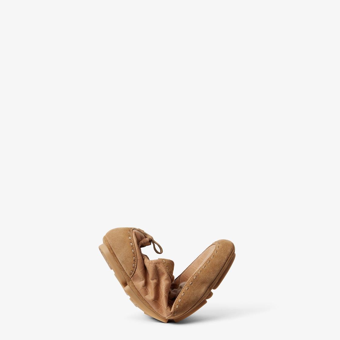 Fendi Fit sneakersBeige leather low-tops Product Image