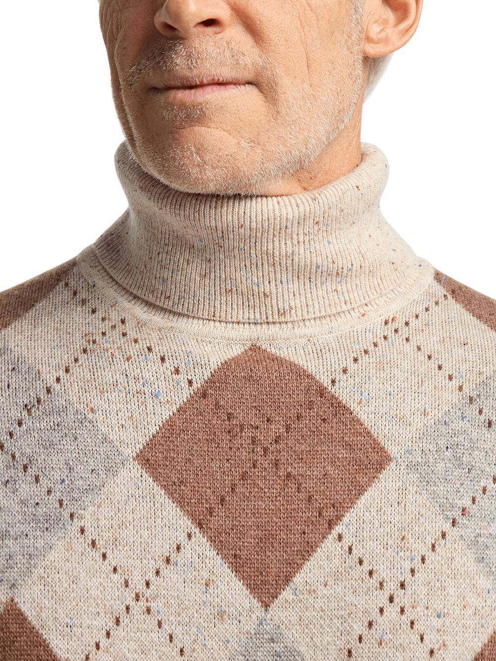 Donegal Turtleneck Sweater - Ivory Multi Product Image