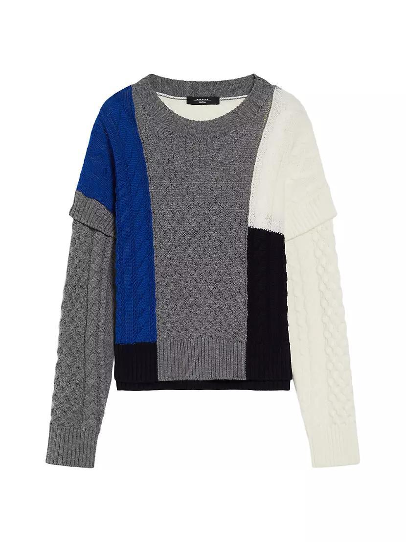 Mestre Virgin-Wool Cable-Knit Crewneck Sweater Product Image