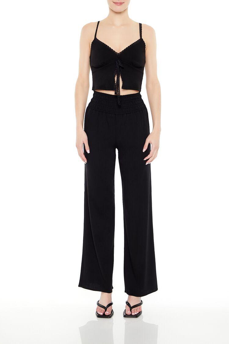Smocked Wide-Leg Pants | Forever 21 Product Image