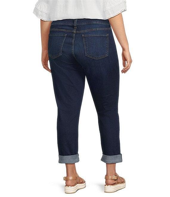 KUT from the Kloth Plus Size Catherine Roll-Up Cuff Boyfriend Jeans Product Image