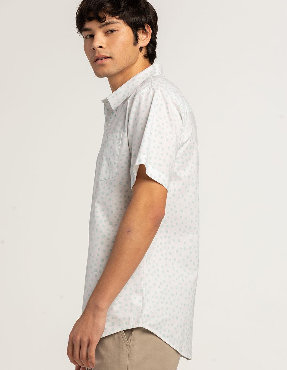 RSQ Mens Floral Button Up Shirt - WHITE Product Image