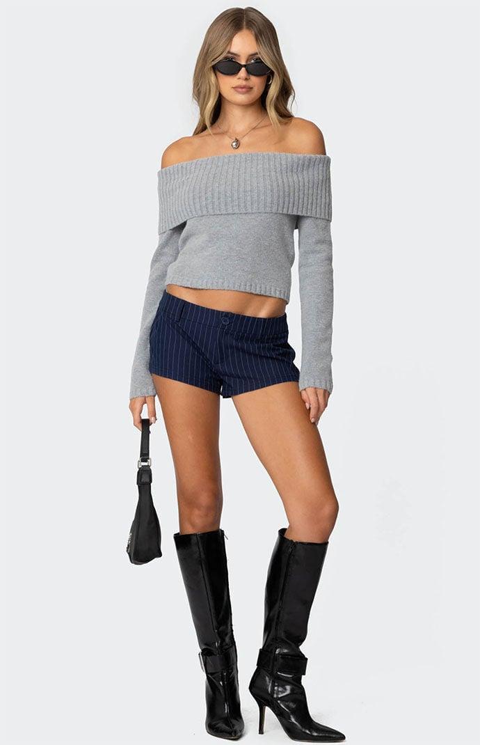 Edikted Women's Tamara Fold Over Knit Top Product Image