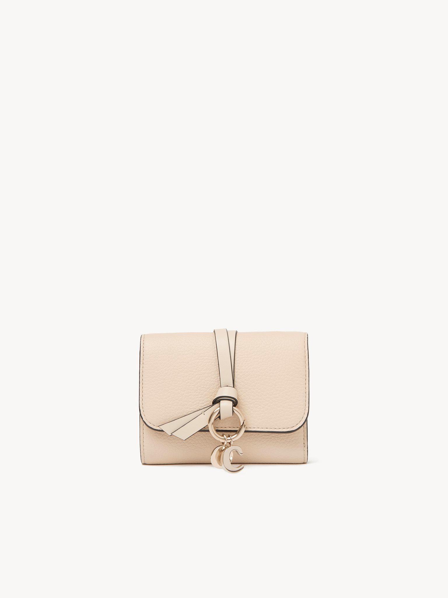 Small Alphabet tri-fold in grained leather Product Image