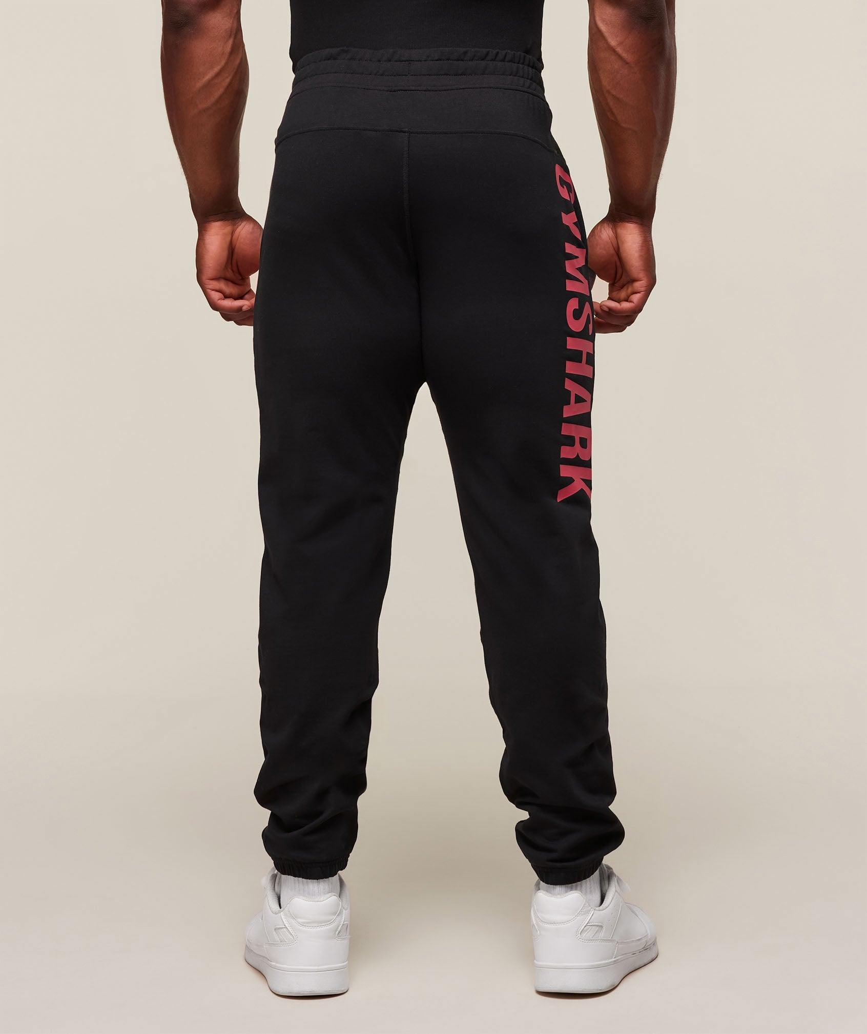 Gymshark Prime Joggers - Black/Vivid Red Male Product Image