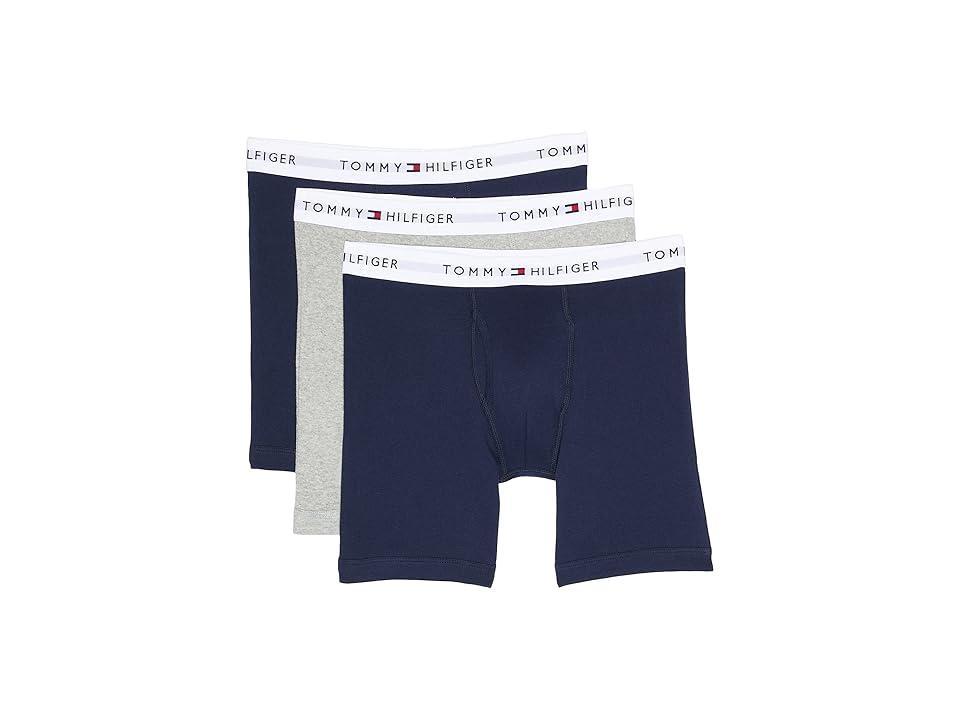 Men's Tommy Hilfiger 3-pack Cotton Classic Boxer Briefs, Size: XL, Navy Gray Product Image