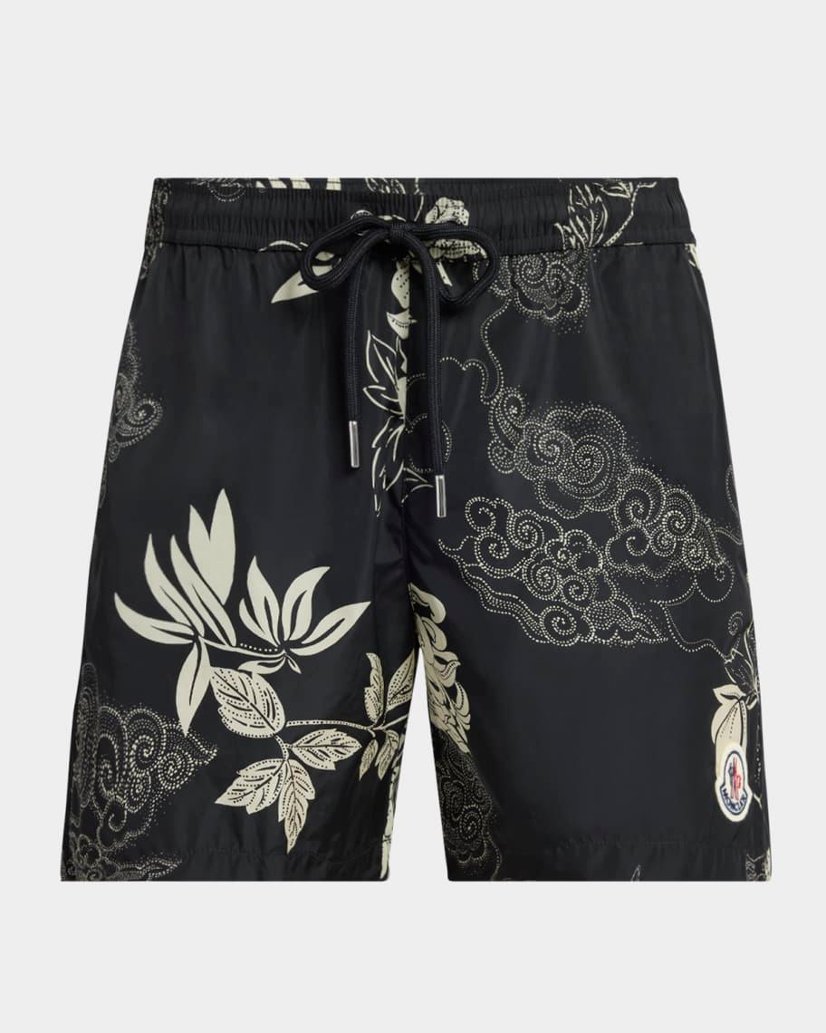 Mens Printed Nylon Swim Shorts Product Image