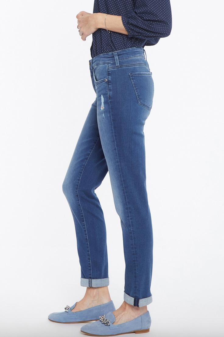 Margot Girlfriend w/ Rolled Cuff - Heron Product Image