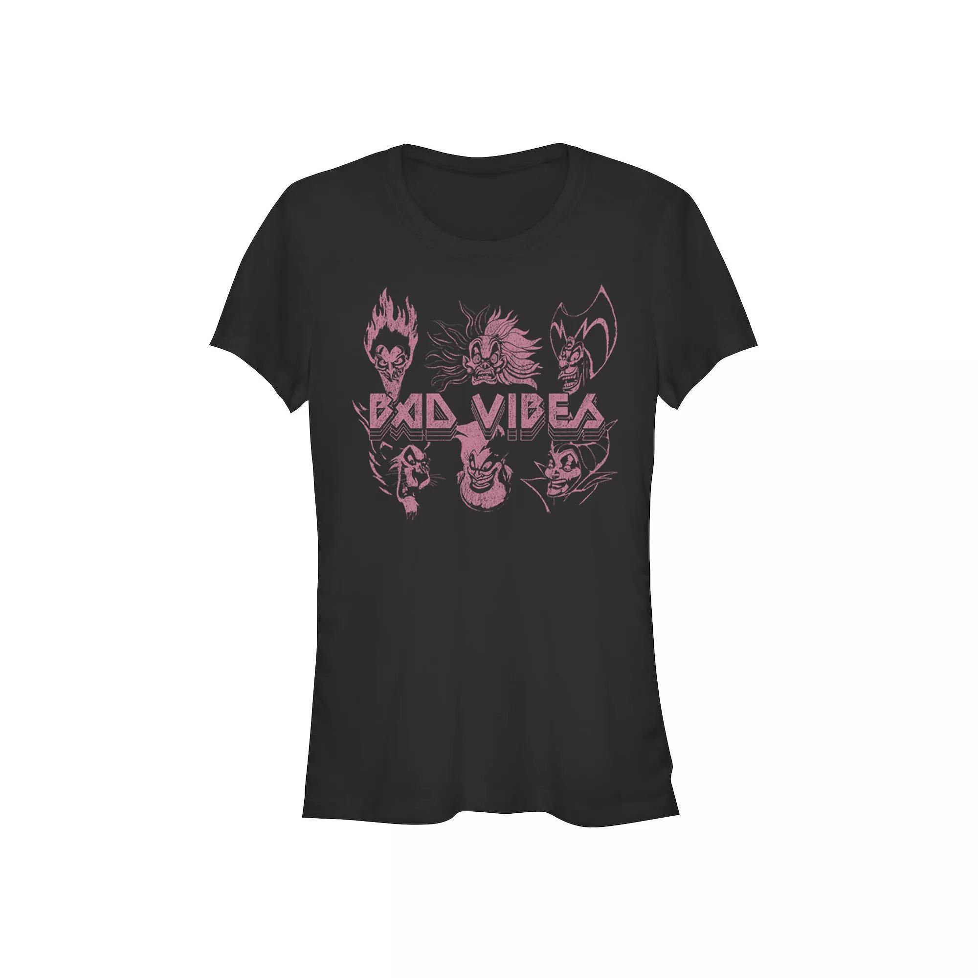 Disney Villains Juniors Lineup Distressed Portrait Graphic Tee, Girls Product Image