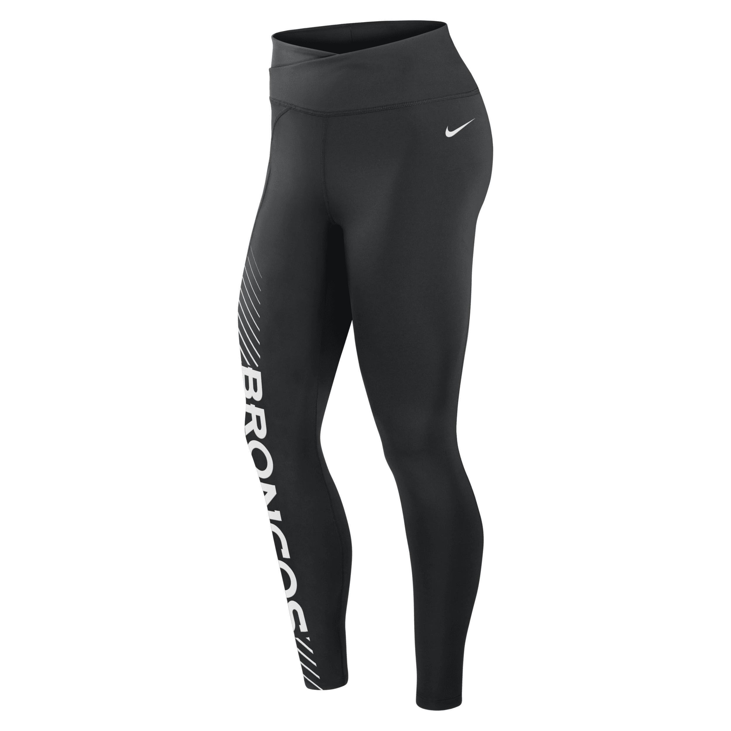 Womens Nike Denver Broncos Yard Line Crossover Leggings Product Image