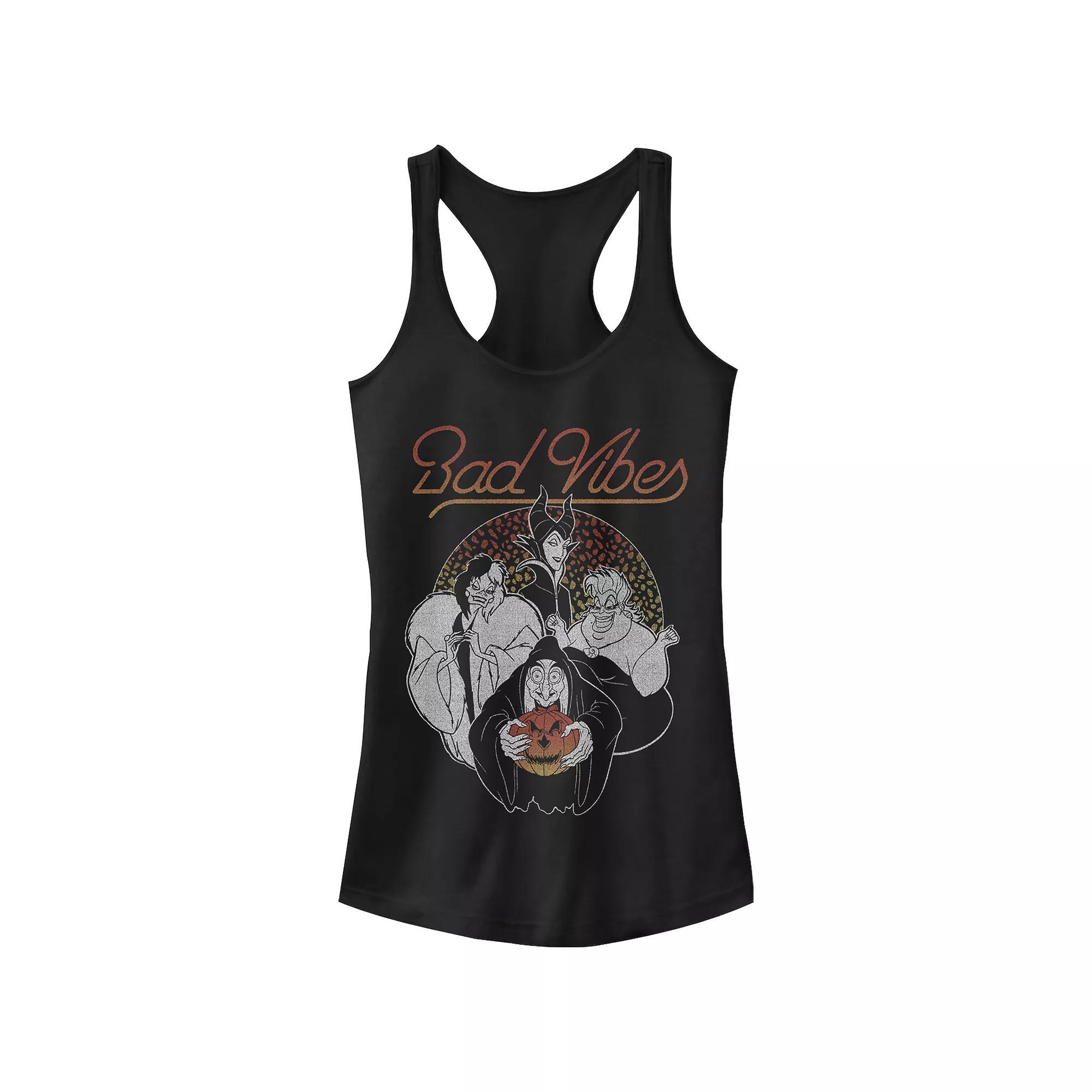Disney Villains Bad Vibes Halloween Juniors Racerback Tank Top, Girls Product Image