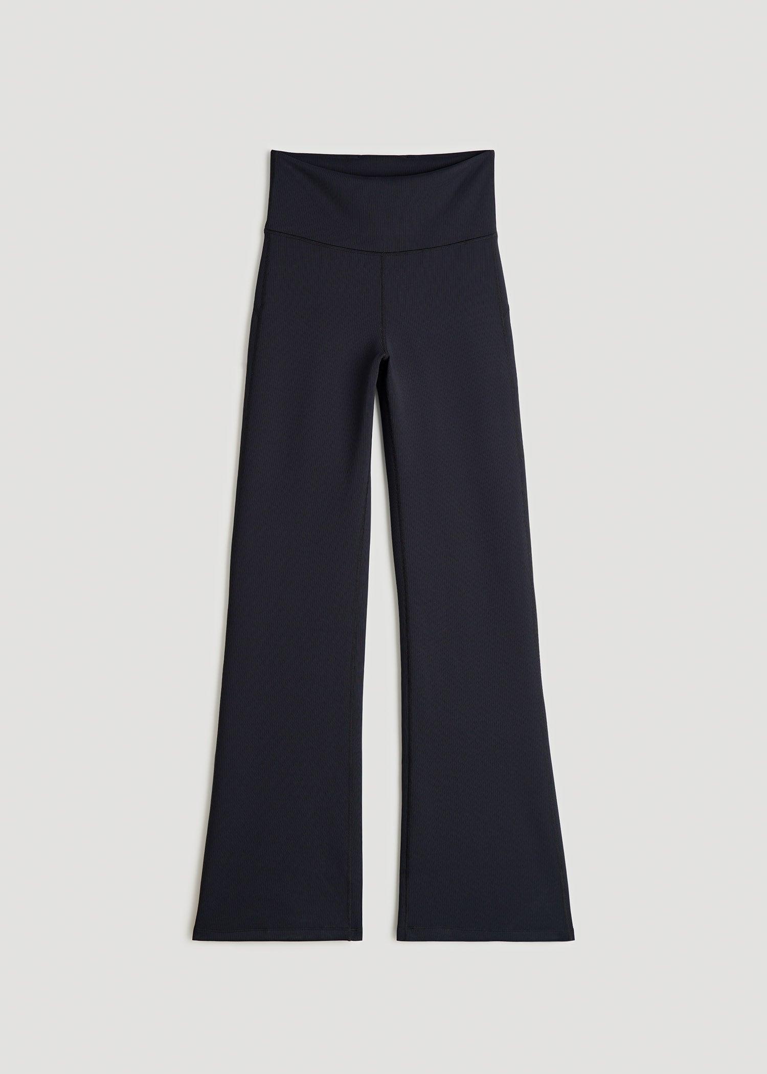 Balance Tall Women's Flare Yoga Pants in Ribbed Black Product Image