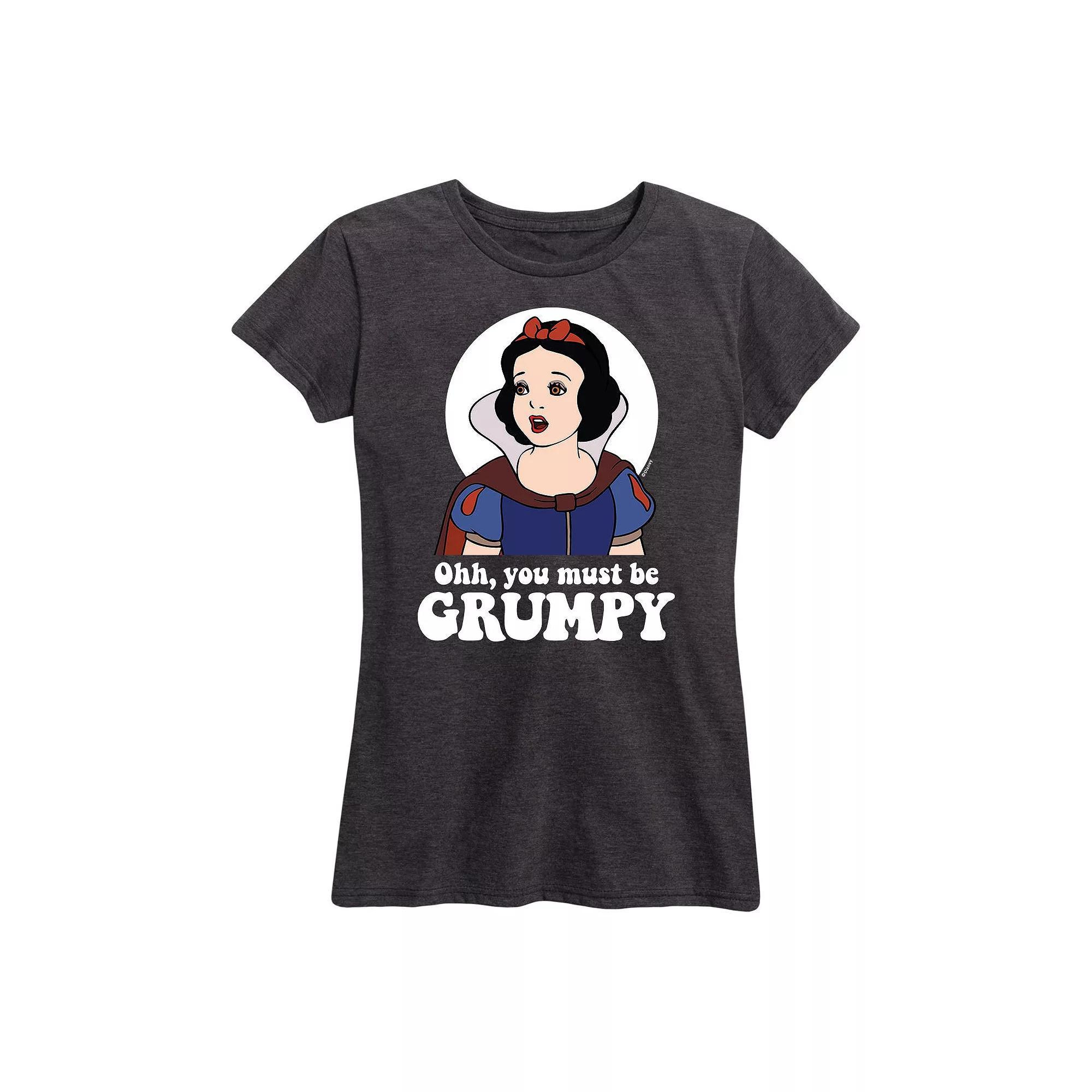 Disney Princess Snow White Women's Must Be Grumpy Graphic Tee, Girl's, Size: Medium, Heather Grey Product Image