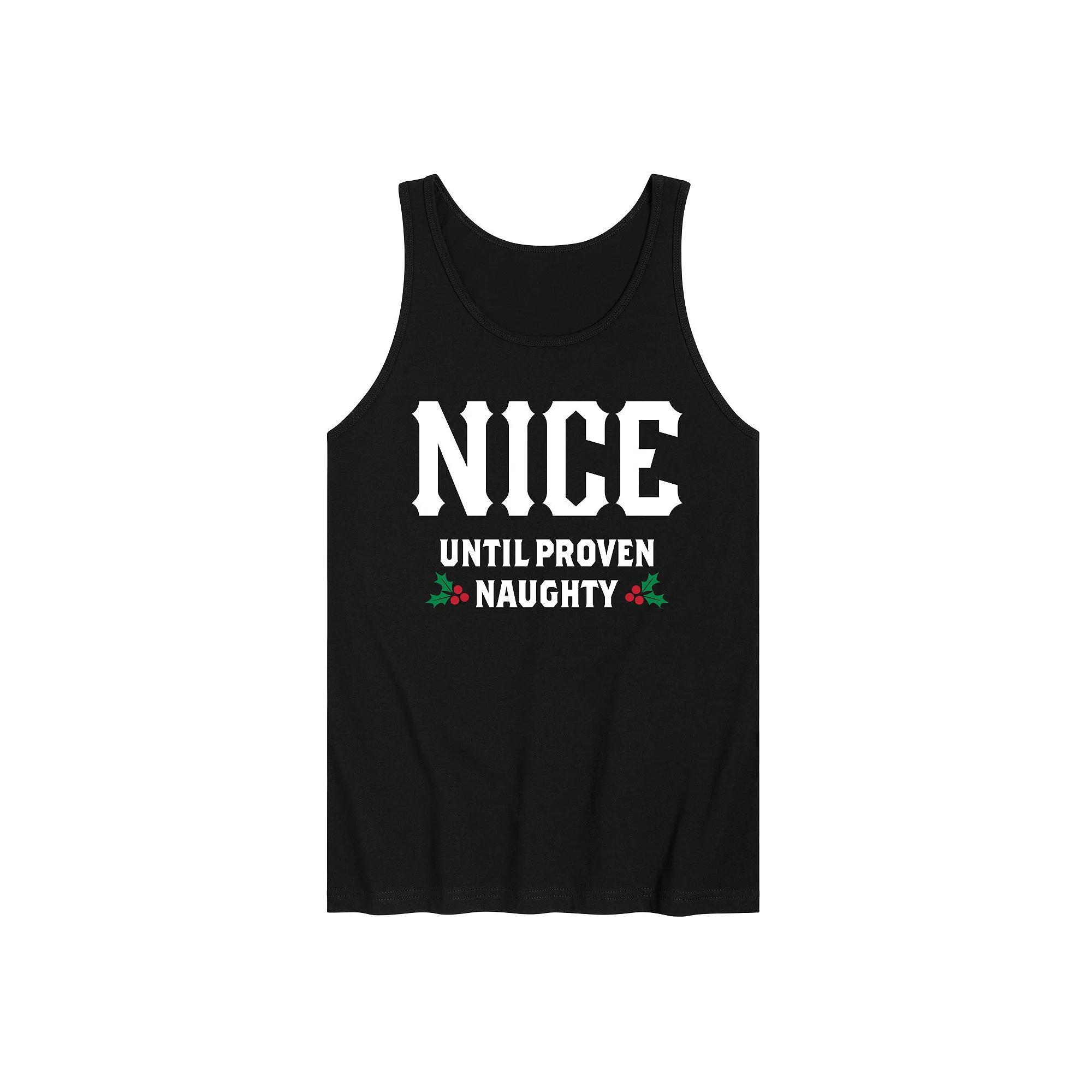 Mens Nice Until Proven Naughty Tank Top Top Product Image