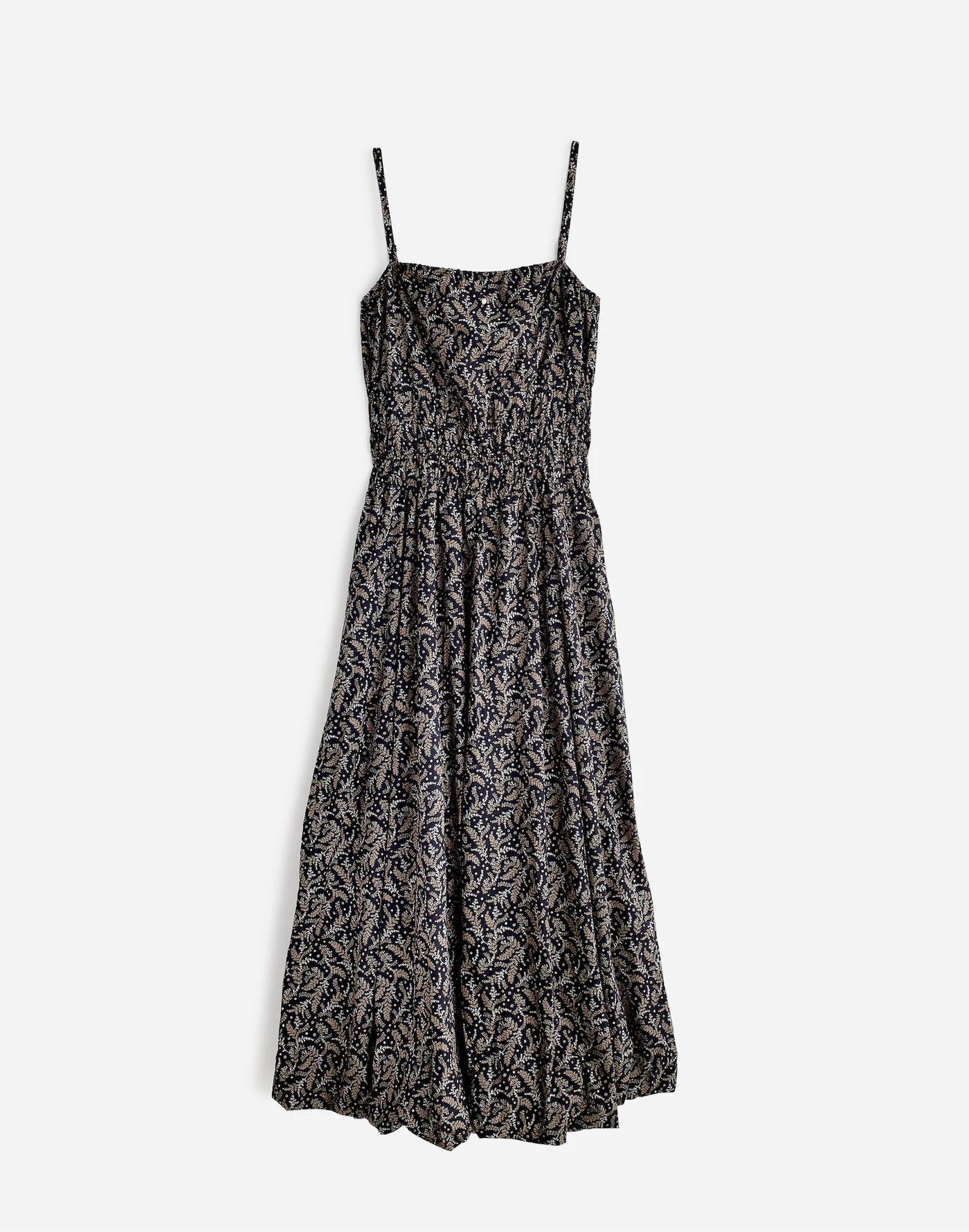 Sleeveless Bubble-Hem Midi Dress in Floral Product Image