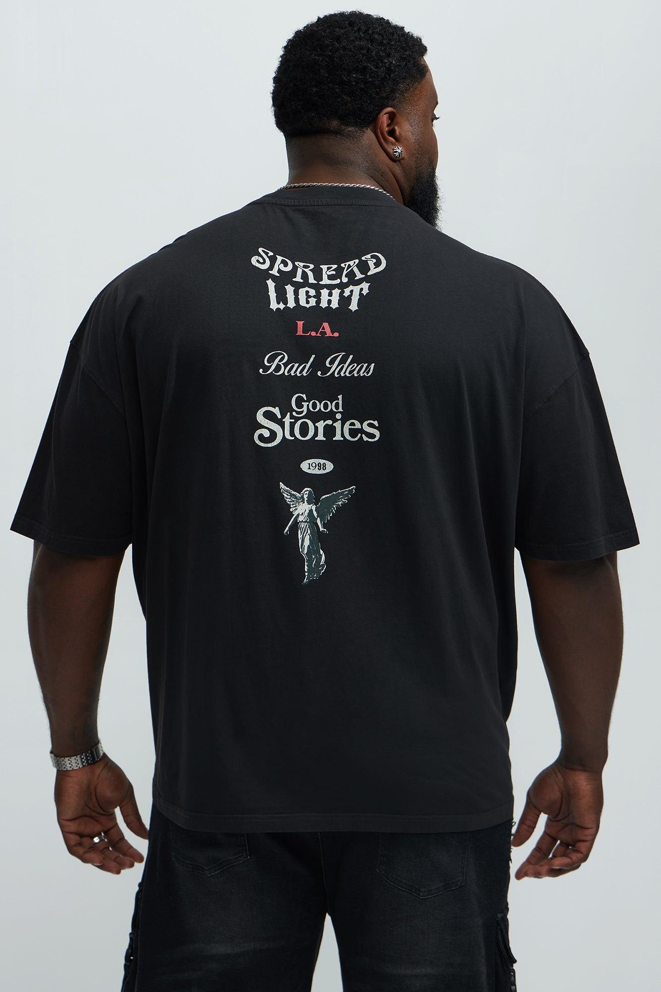 Spread Light Oversized Short Sleeve Tee - Black Wash Product Image