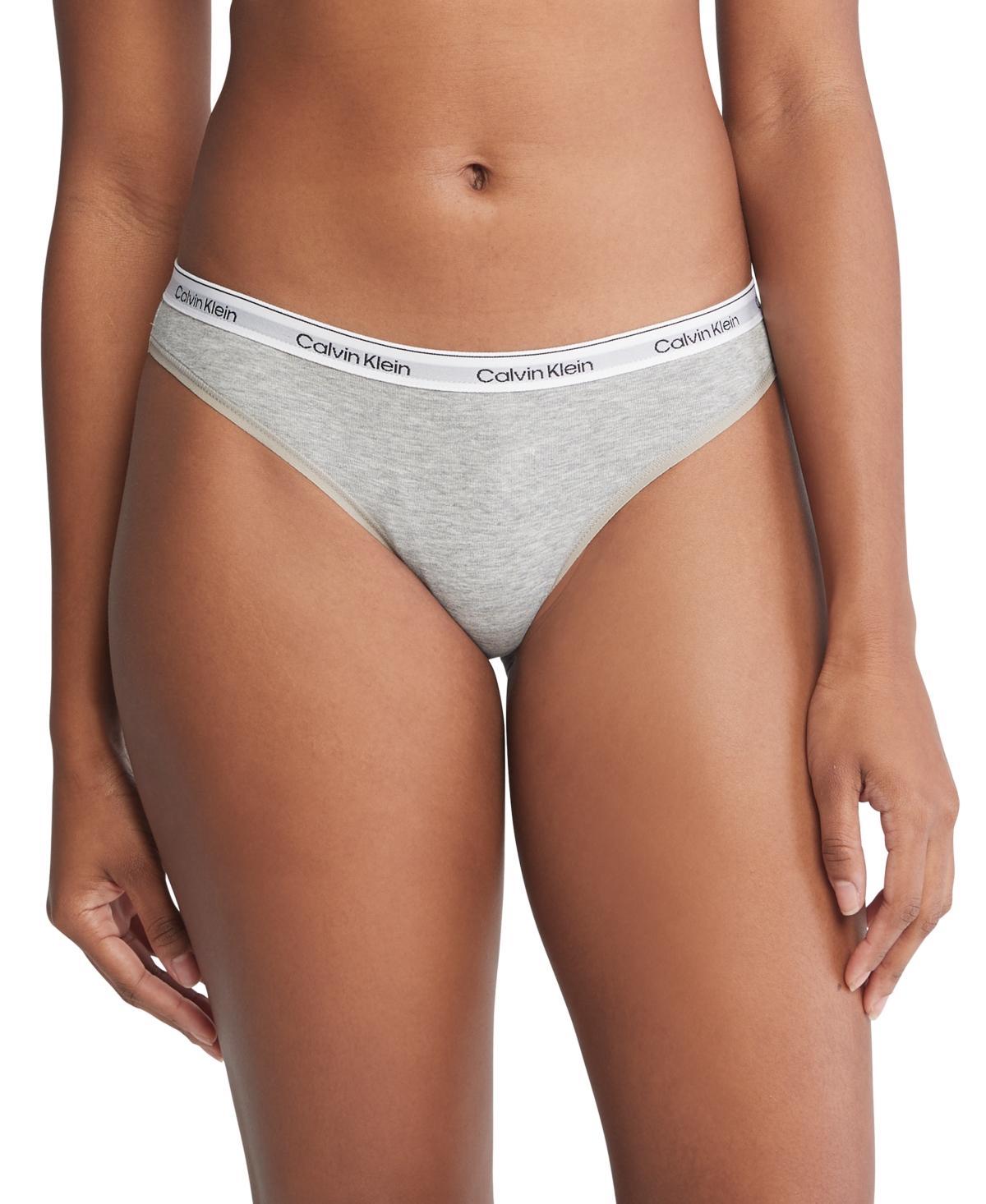 Calvin Klein Women's Modern Logo Bikini - Grey - L Product Image
