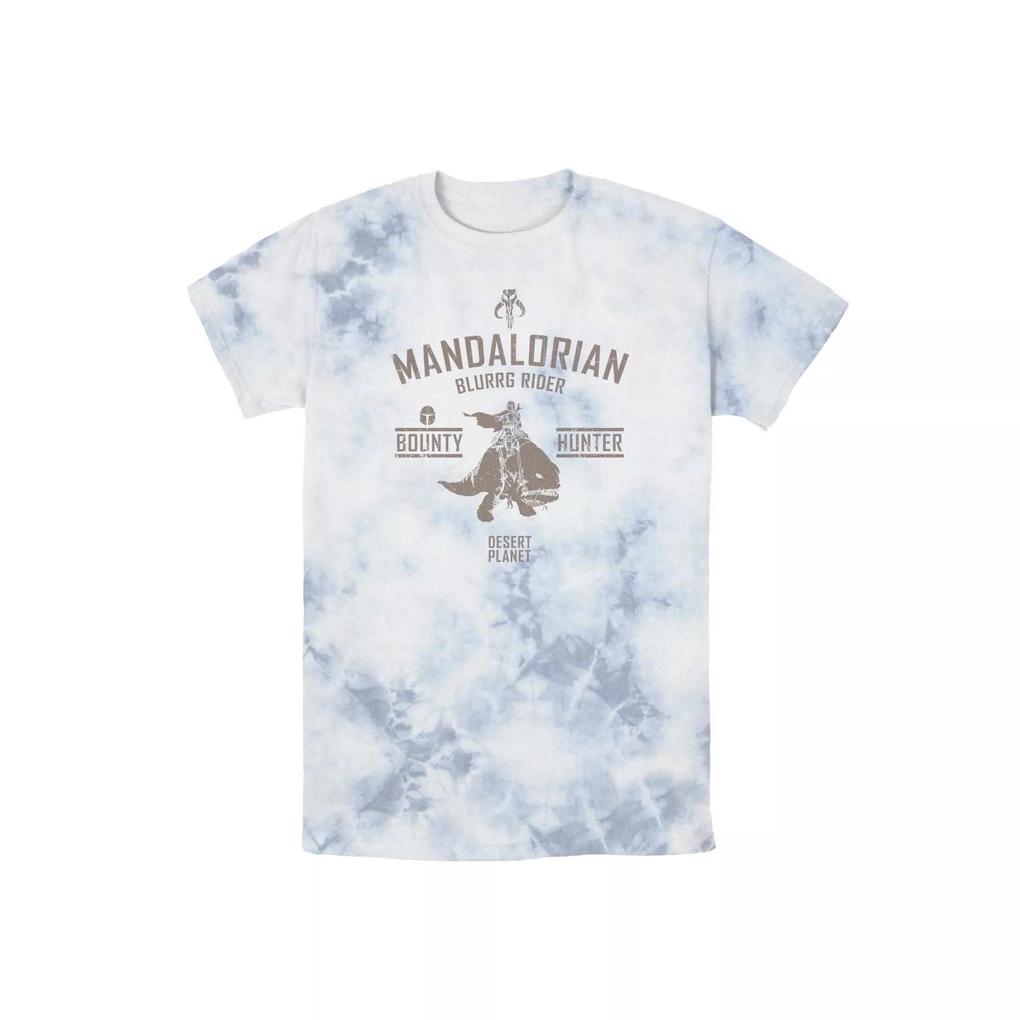 Men's Star Wars The Mandalorian Blurrg Rider Logo Tee, Boy's, Size: Medium, Black Grey Product Image