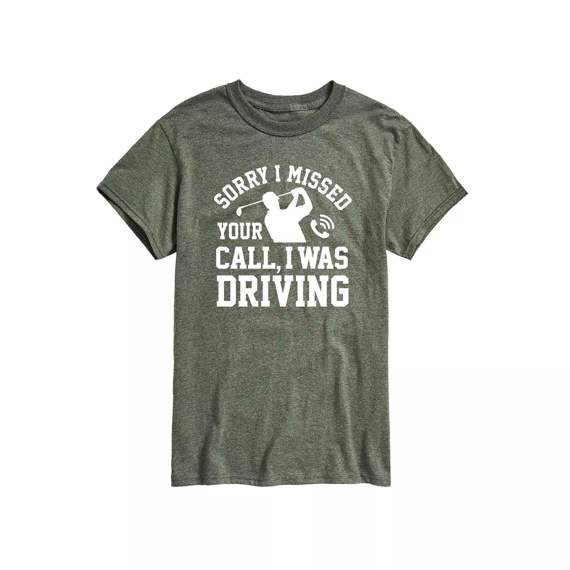 Men's Sorry Missed Call Driving Golf Graphic Tee, Size: Small, Green Product Image