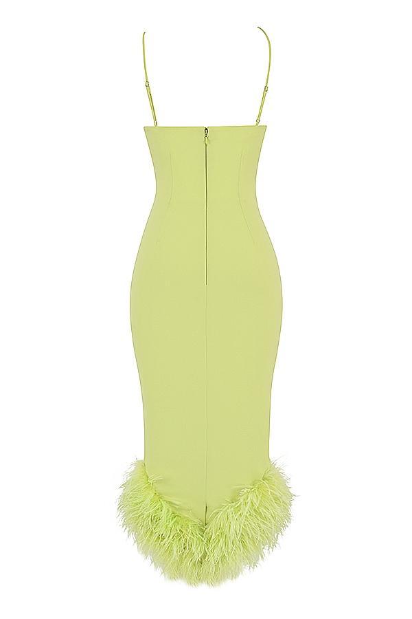 Alessia Lime Midi Dress Product Image