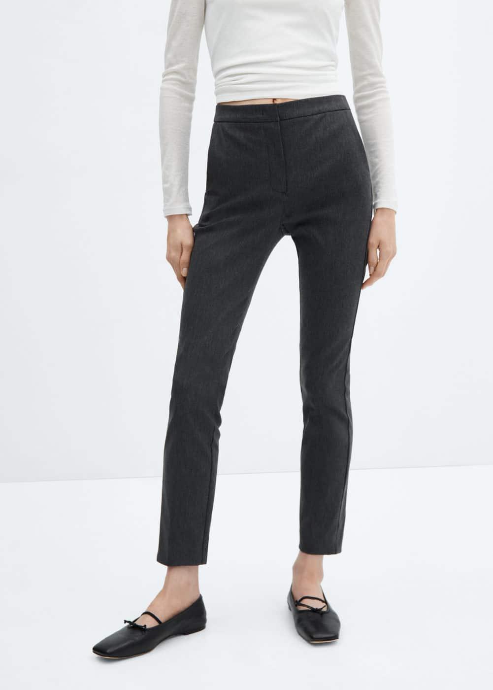 Mango Womens Crop Skinny Pants Product Image