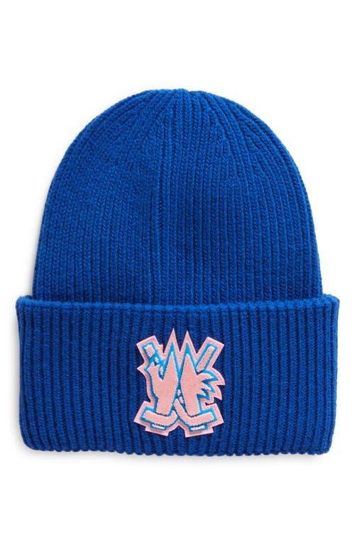 Mens Hockey Stick Logo Ribbed Beanie Hat Product Image