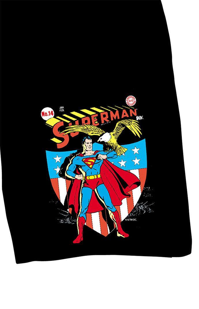 Men's Superman Classic Comic Pajama Shorts, Size: XXL, Black Product Image