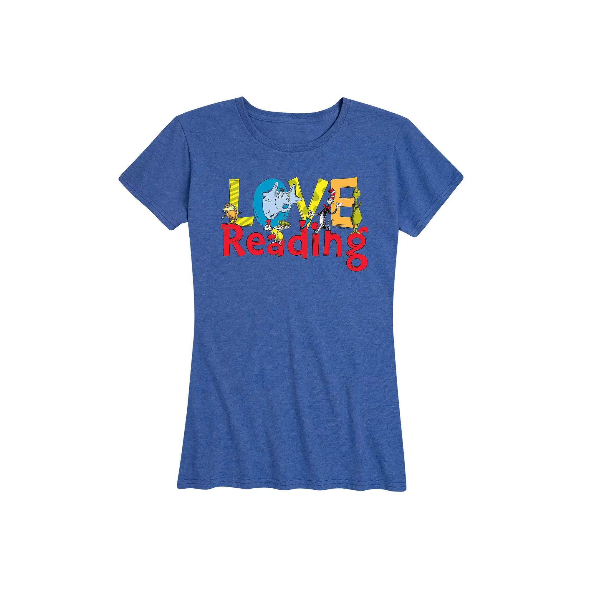 Womens Dr. Seuss Love Reading Graphic Tee Product Image