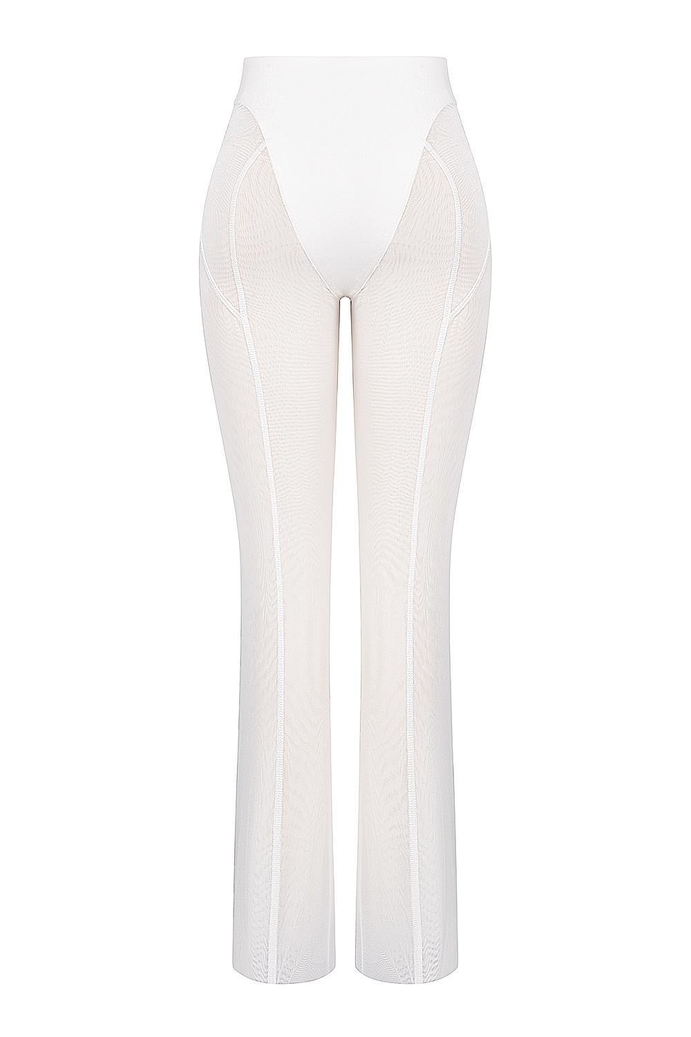 Avalon  white mesh high waist trousers Product Image