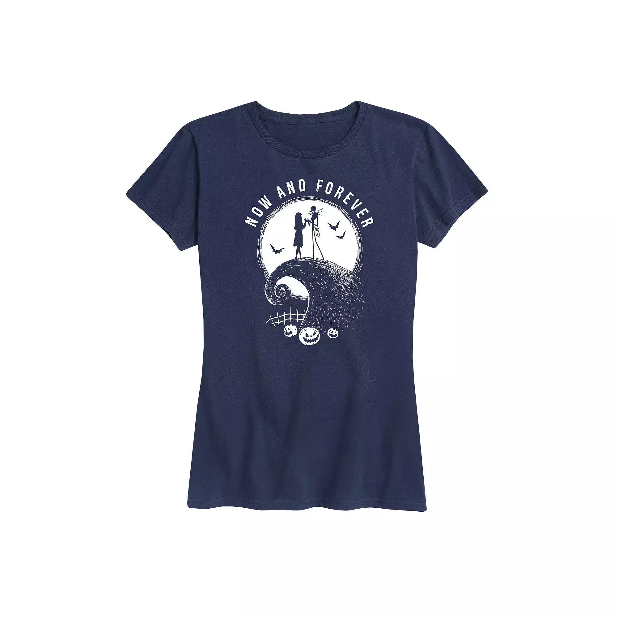 Disney's Nightmare Before Christmas Women's Now and Forever Graphic Tee, Girl's, Size: Large, Blue Product Image