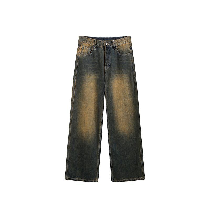 Wasteland Split Washed Wide Leg Jeans Product Image
