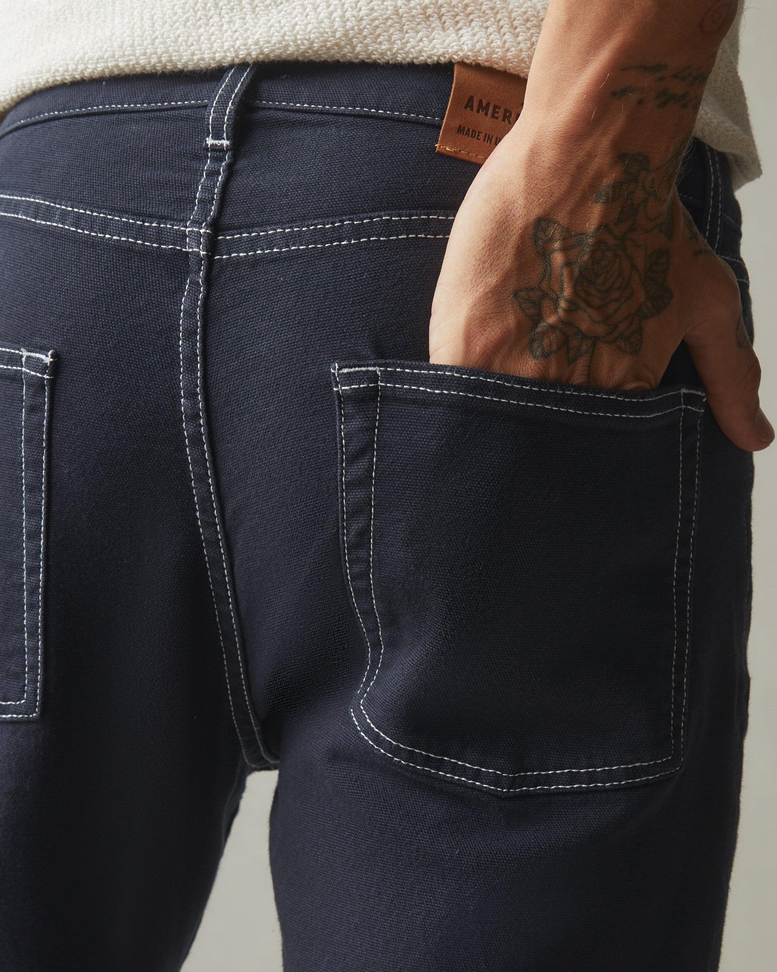 Men's Roughneck Pant Straight Contrast Stitch - Dark Navy Male Product Image