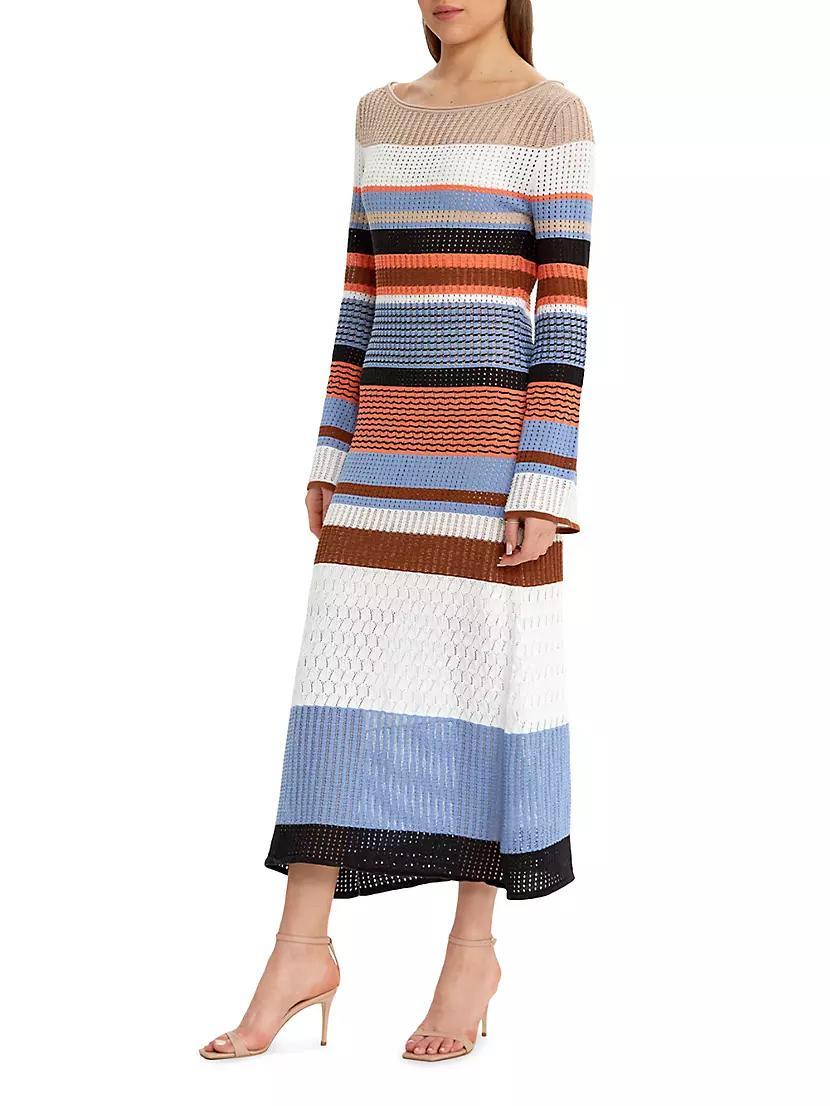 Felix Striped Pointelle Maxi Dress Product Image