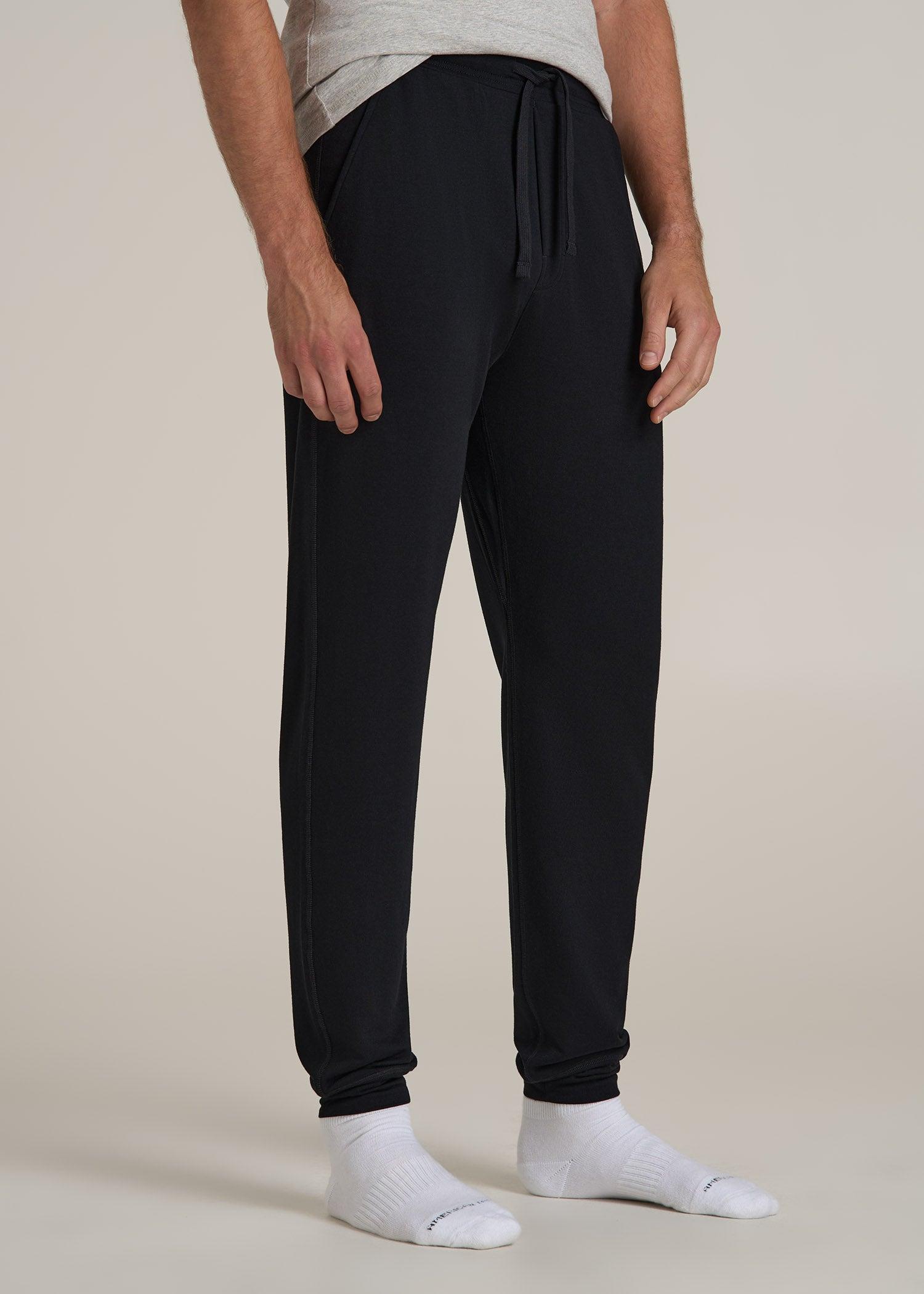 Sleep Joggers for Tall Men in Black Product Image