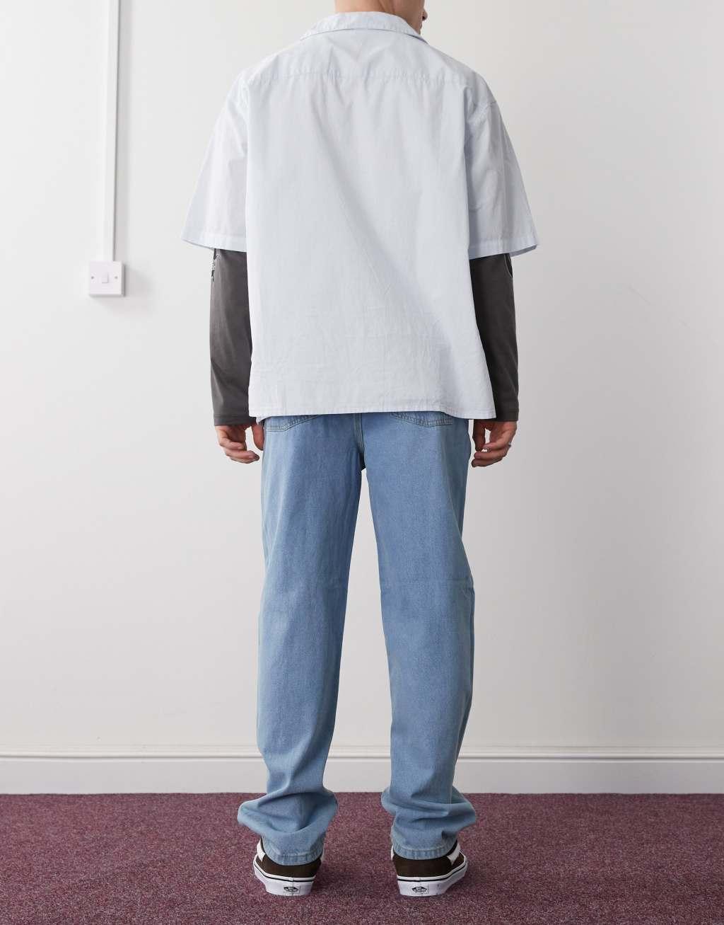 Dickies thomasville relaxed fit denim jeans in light blue Product Image