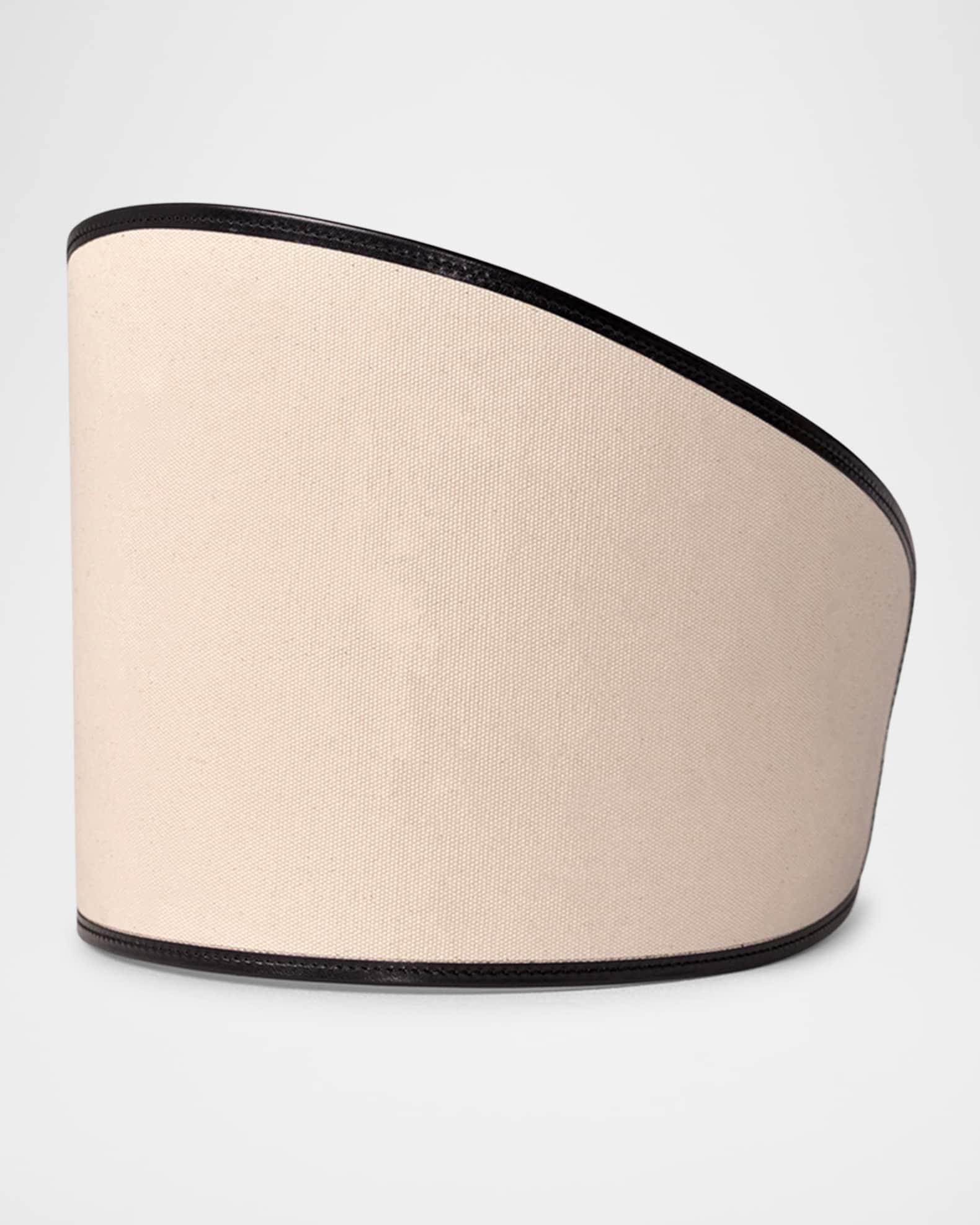 Undone Linen Canvas & Leather Corset Product Image