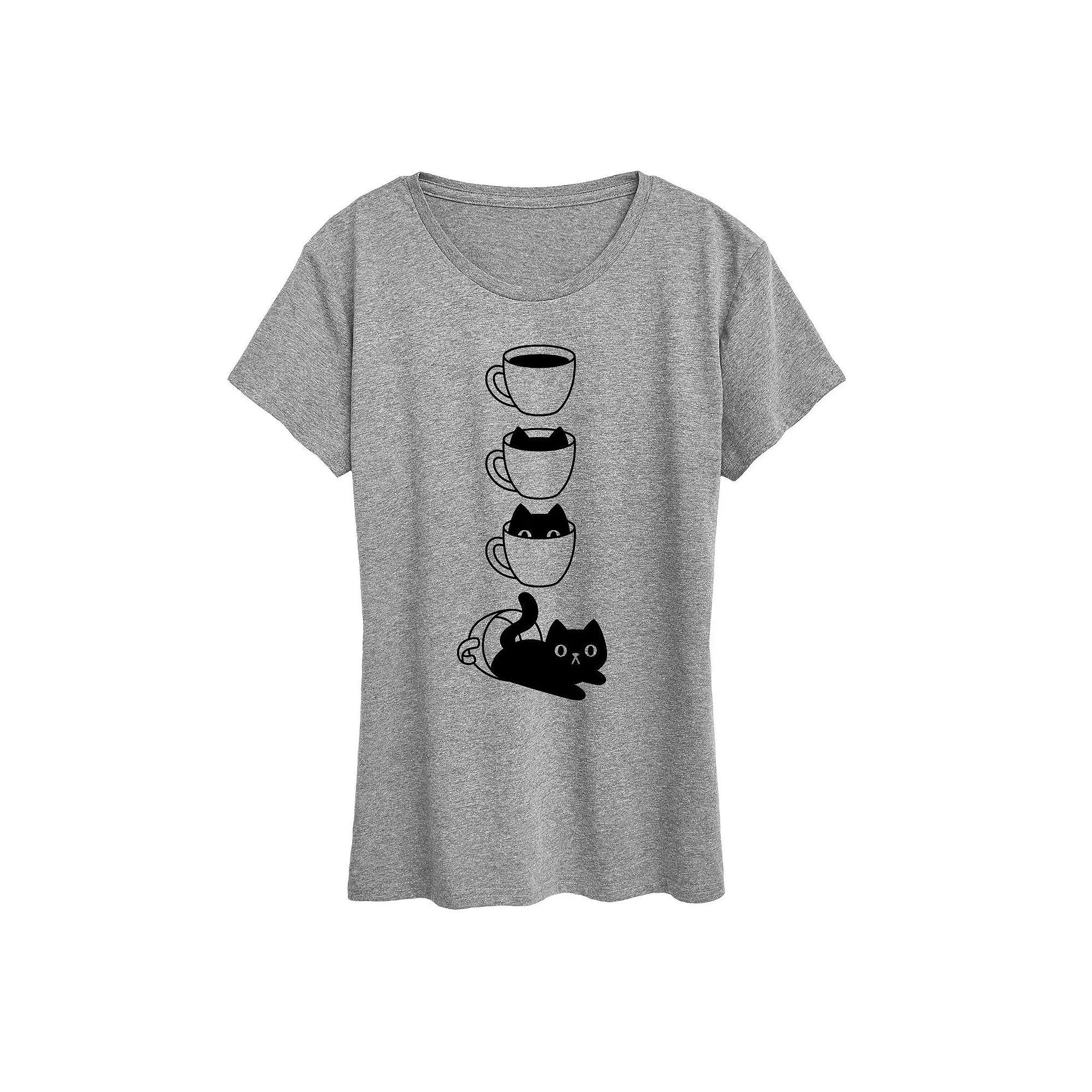 Womens Peanuts Snoopy Cookies Graphic Tee Grey Green Product Image