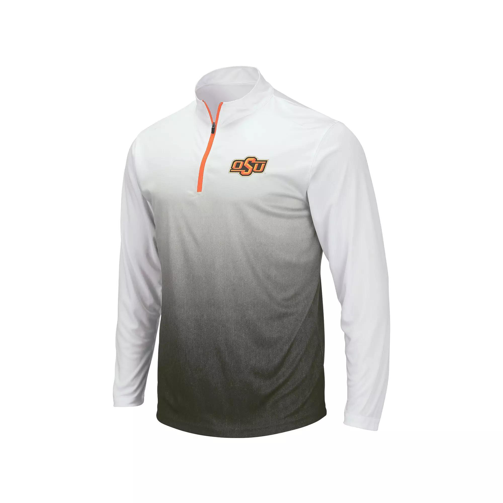 Men's Colosseum Gray Oklahoma State Cowboys Magic Team Logo Quarter-Zip Jacket, Size: Medium, Grey Product Image