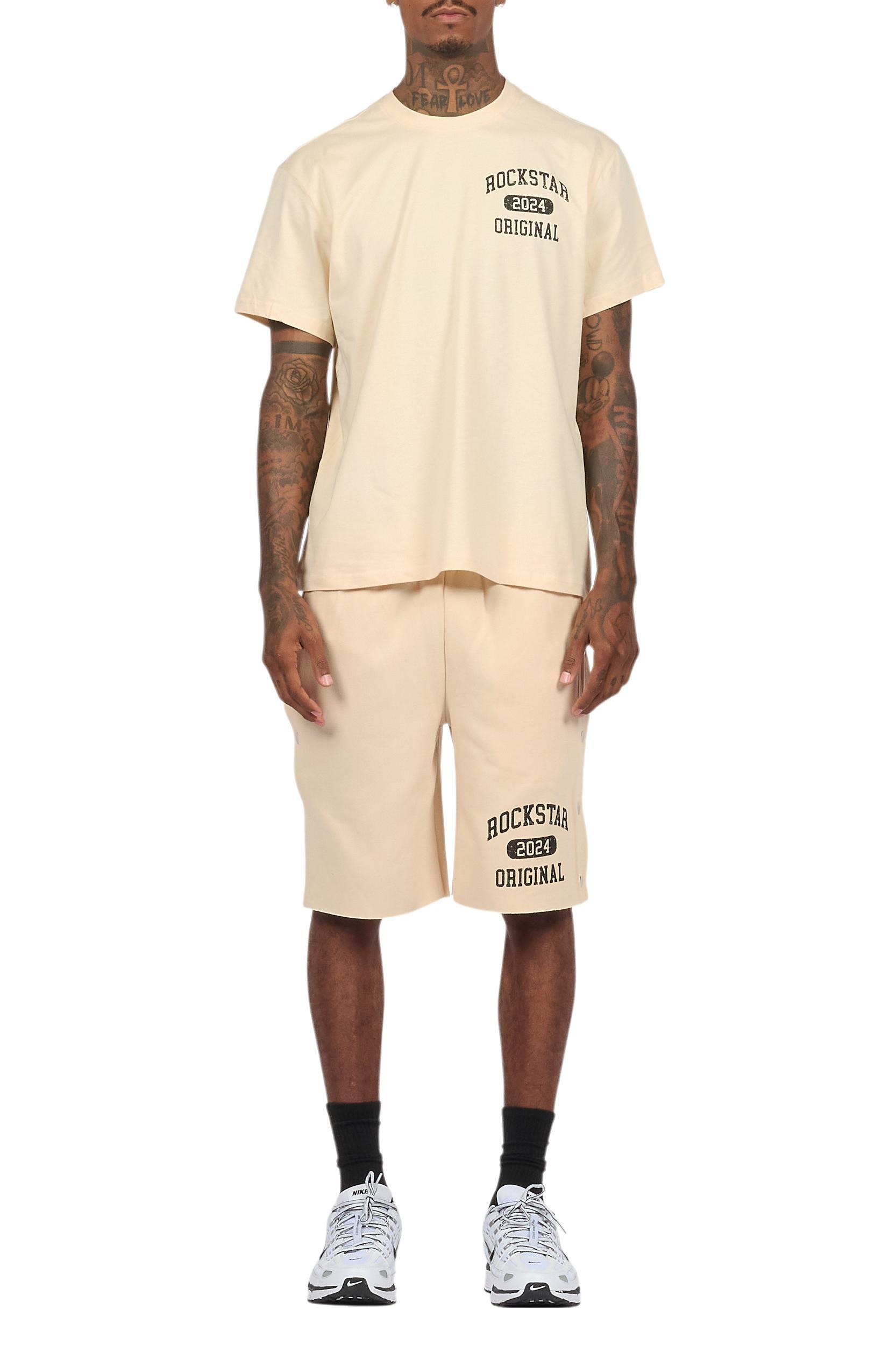 Lex Beige T-Shirt/Short Set Male Product Image