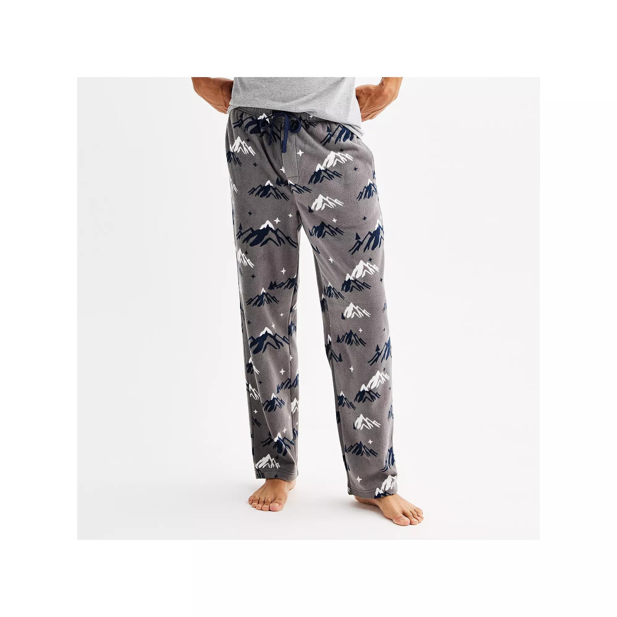 Men's Sonoma Goods For Life® Microfleece Pajama Pants, Size: XL, Snow Mountain Gray Product Image