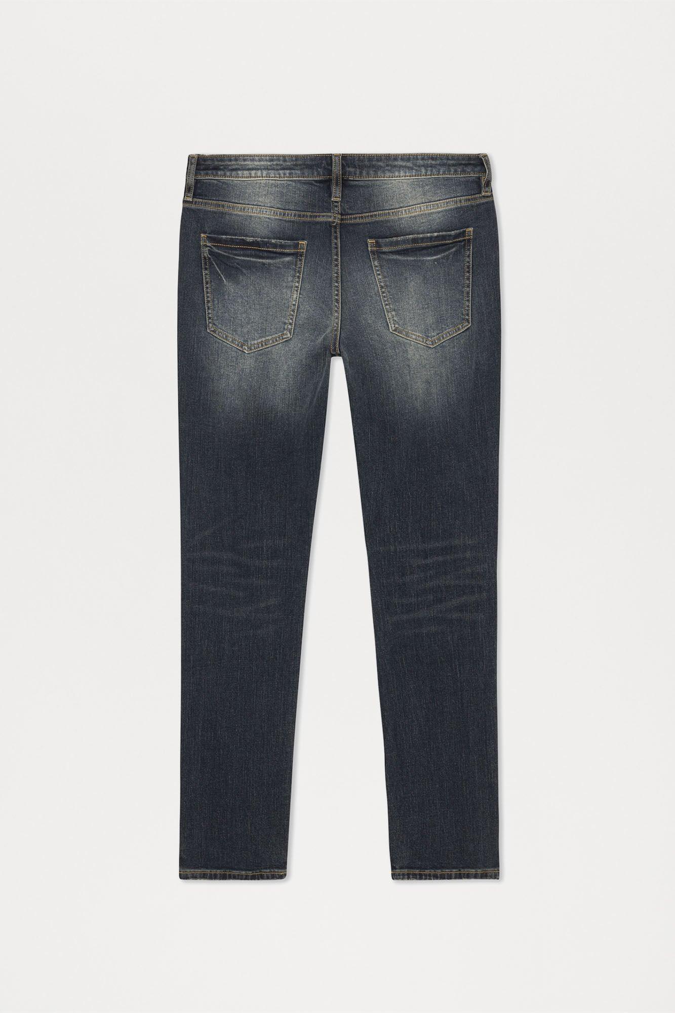 Day To Day Distressed Slim Jeans - Dark Wash Product Image