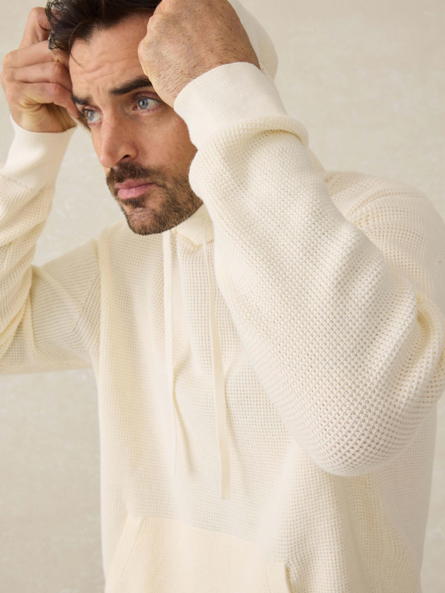 Sunwashed Sweater Hoodie - White Shell Product Image