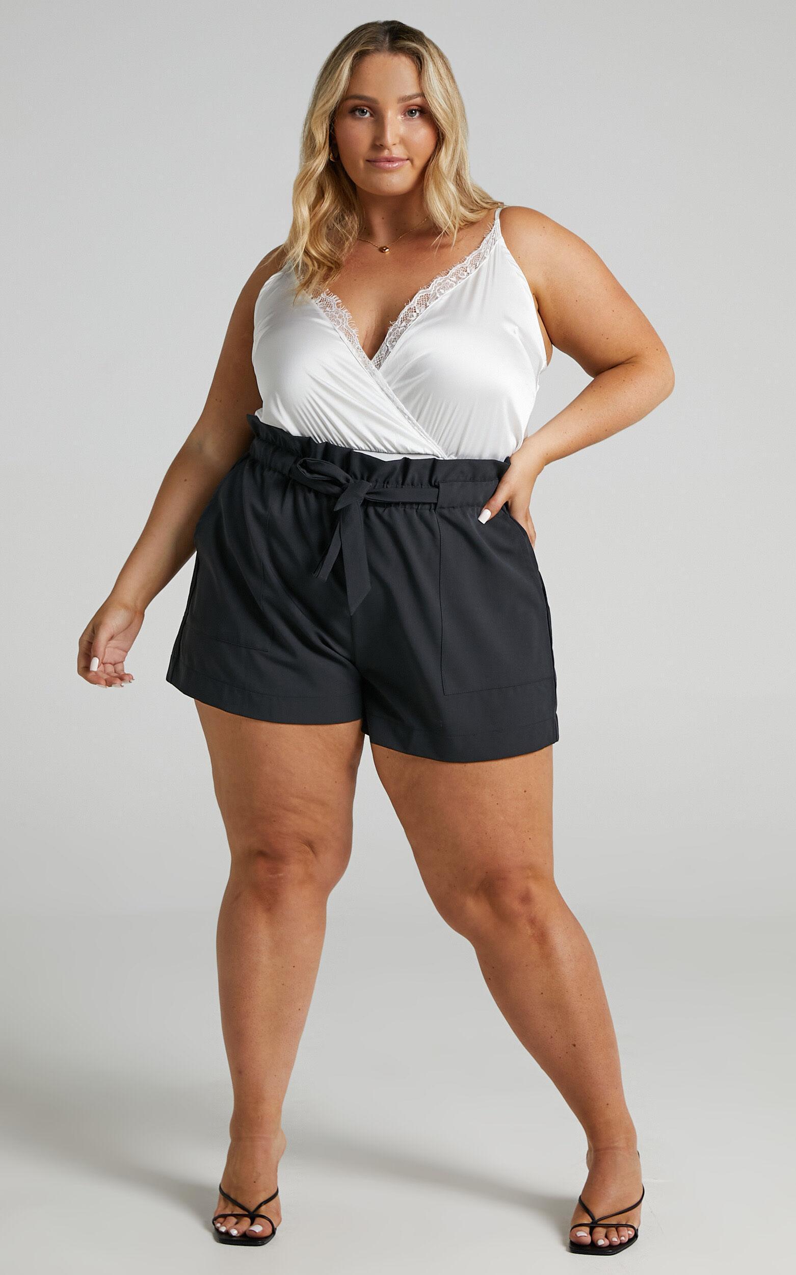 All Rounder Shorts - Paper Bag Shorts in Black Product Image