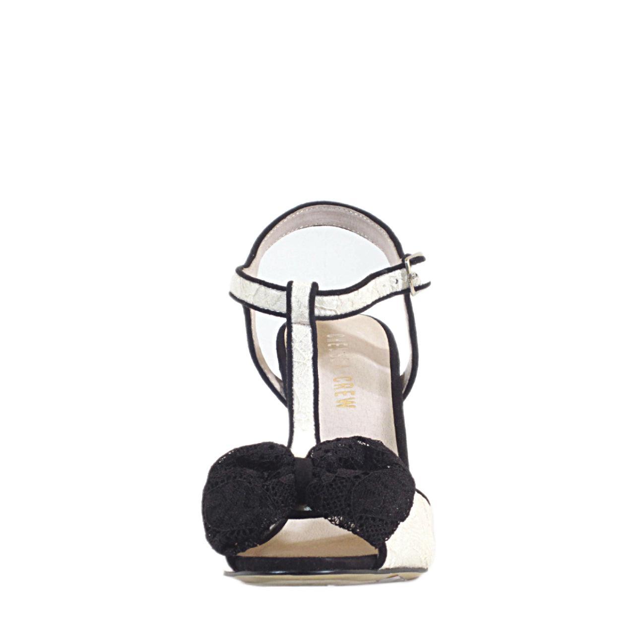 Leandra T-Strap Lace Heels Product Image