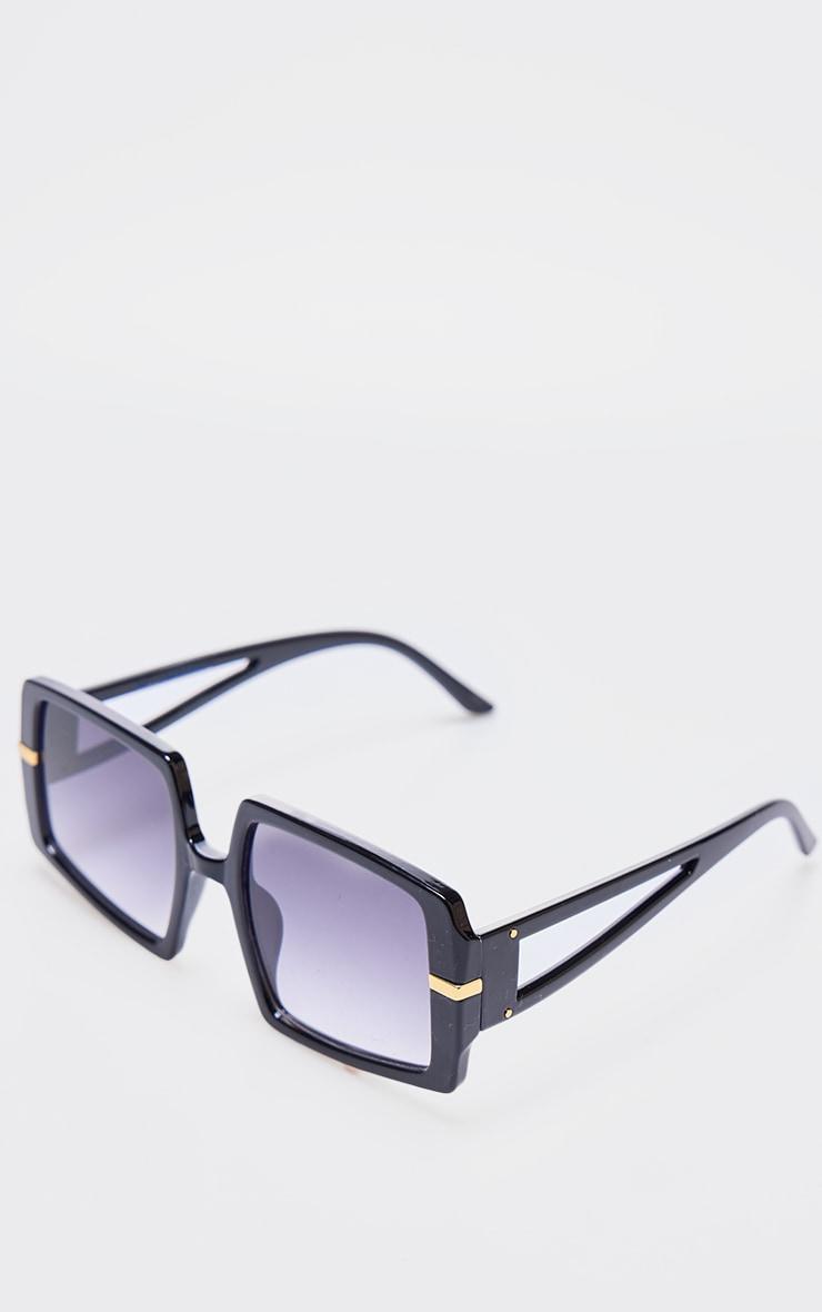 Black Oversized Square Lens Sunglasses Product Image