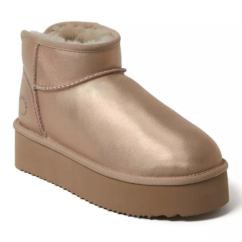 Fireside by Dearfoams Kingston Women's Shearling Platform Slippers, Size: 8, Purple Product Image